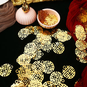 Wedding Decoration Pearl Pendant Gold Little Happy Character Candy Box Gift Decorative Wedding Supplies Complete Set