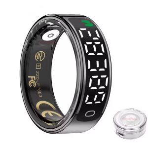 New Smart Ring Digital Display 5ATM Waterproof Heart rate&Sleep&Health Monitoring Multisports Fashion Ring For Men Women
