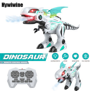 Rc Robot Dinosaurs Toys Education Electronic Simulation Action Sound Light Music Spray Remote Ccontrol Animal Toys for Kids Boys