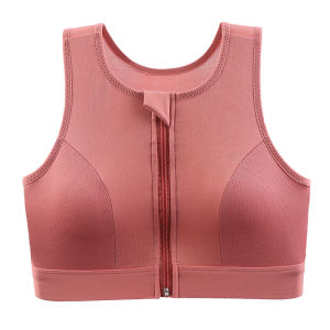 miiow | Sports Bra Tank Top Womens Anti-shock No Sagging Front Zipper Large Chest Appears Small Running Fitness Vest Style Bra