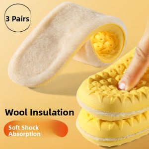 Warm Wool Insole Soft Absorbent Anti-Odor Fleece Cotton Insoles