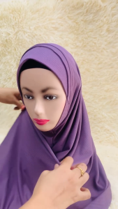 Instant Shawl | Tudung Sarung Instant Long Shawl | Soft & Flowing Korean Moss Crepe Hijab | Ironless Ready-to-Wear Muslimah-Friendly - Free Size