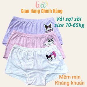Set 3 Quần Chíp Lót Mặc Váy Bé Gái Họa Tiết KUROMI Vải Sợi Sồi Cao Cấp Kháng Khuẩn Mềm Mại