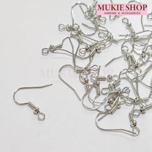 Mukie Shop DIY ก้านต่างหู ตะขอ ราคาถูกมาก แพ็ค 50100250500 ชิ้น (ไม่แพ้ ไม่คัน นิเกิ้ลฟรี) ต่างหู