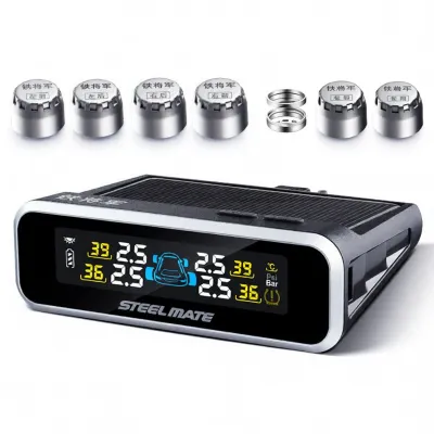Steelmate | Solar Powered Wireless Tire Pressure Monitor Internal/External