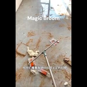 Magic Silicone Broom Floor Squeegee with Adjustable Long Handle Rotatable Glass Floor Wiper