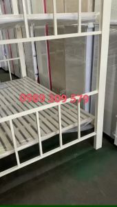 GIƯỜNG TẦNG SẮT HỘP VUÔNG 4X8 MÀU KEM CAO CẤP HCM