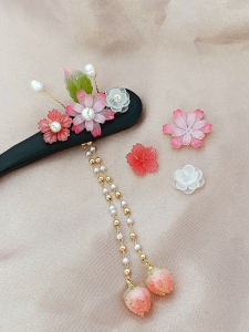 Handmade DIY Acrylic Heat Shrink Sheet Plum Blossom Bamboo Leaf Lotus Flower 3D Ancient Style Beads for Bracelets Earrings Accessories