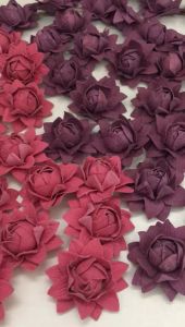 10pcs 4cm 3D Polyester Artificial Flower Décor Flower Patches for Sew Glue DIY Décor Craft Bridal Wedding Dress Applique