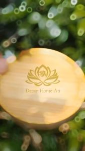 Khay Lót ly tròn Decor gỗ Tần Bì kích thước 10x10cm- Phong cách mộc giản dị đơn giản kiểu Nhật- Hàn Quốc