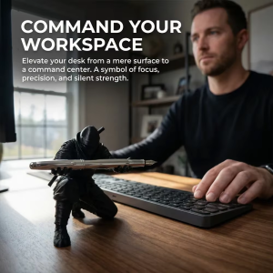 Funny 3D Printed Ninja Pen Holder Personalized Desktop Decor Stationery Storage Ornament Model for Home Office Desk Gift