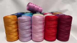 New 1PC Summer Crochet Yarn 2.5mm Thin Ice Cotton Thread for Hand Knitting Bag Hat Shoes 130g Hollow Line Colorful Nylon Cord