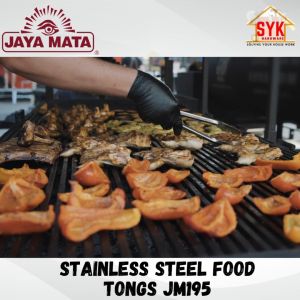 SYK Jaya Mata JM195 Stainless Steel Food Tongs Kitchen Tools Kitchenware BBQ Tools Penyepit Pengepit Makanan