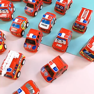 【Local Seller】Mini Fire Truck Engineering Truck Children Clockwork Truck Car Model Childrens Toys Pull Back Fire Truck