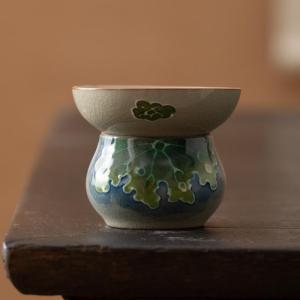 Hand-painted Ceramic Antique Lotus Tea Strainer