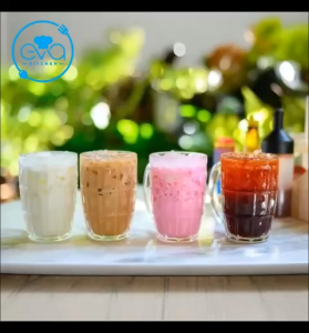 Set 12 Ly Thủy Tinh Có Quai Cao Cấp Dùng Uống Bia Trà Sữa Nước Ép Dung Tích 375ml / Clear Glass Mug with Handle QB316