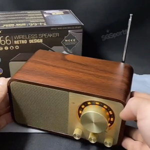 Classic Nostalgic Speaker With FM Radio USB TF AUX Bluetooth Speaker Vintage Wireless Music Player