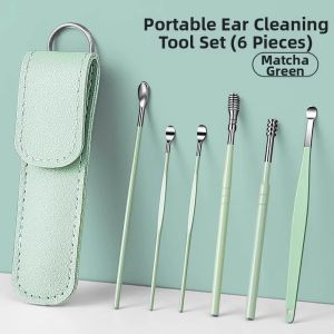 Stainless Steel Ear Spoon Cleaning Tool Visible Glowing Spiral Massage Children Special Set Adult Home Personal Care Tool