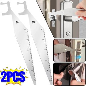 เครื่องมือหนีบจับล็อค1/2ชิ้นสำหรับนักผจญเพลิงที่ตอบกลับครั้งแรกสแตนเลสเครื่องมือกวาดประตูอเนกประสงค์ทนทานใช้งานได้จริง