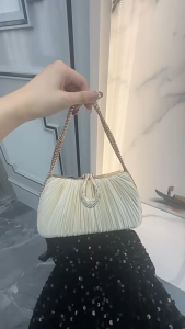 Ví Dạ Tiệc Nữ Dập Ly Sang Trọng Kèm Dây Đeo Kim Loại – Clutch Cầm Tay Dự Tiệc Cưới Tiệc Tối LILA CGN27