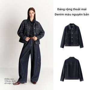 Semir | Áo Khoác Jean Dáng Rộng Vai Rơi Cổ Mòn