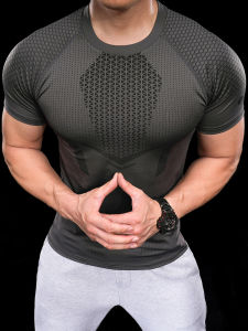Bullying muscle | Quick-drying Stretch Slim Fit Training Apparel For Men Summer