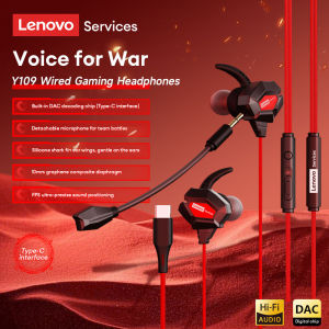 Lenovo | Lenovo Y109 Wired Gaming Headset Shark Fin Ear Wings Esports Headphones HiFi Surround Stereo Sound Earphones With Pluggable MIC