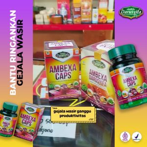 Ambexa Caps Kapsul Ekstrak Daun Ungu Darusyifa Obat Atasi Wasir & Ambeien Herbal Alami | Obat Wasir Paling Ampuh