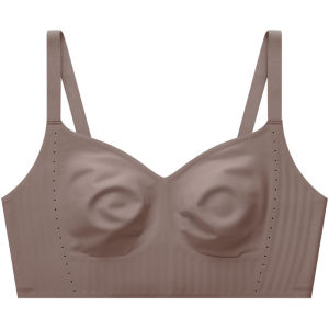 AIMO | Earseamless Thin Womens Bra Full Cup Invisible Anti-Sagging Bunny Ear Design Underwear For Large Breasts To Appear Small