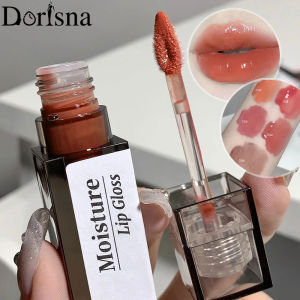 Dorisna ขจัดคราบน้ำลิปเคลือบริมฝีปากกระจกลิปกลอสแสงคริสตัลลิปสีติดทนนานถ้วยลิปสติกเหลว