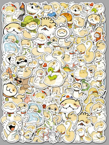 ติดกระดาษติดที่น่ารัก 100 แผ่น ลายงูสุนัข ลายจุด ลายจุดการ์ตูน จมูกหมู ลายวาด กระดานสเก็ตบอร์ด ไม่ซ้ำกัน สติกเกอร์ที่มีคุณค่าทางวัฒนธรรม