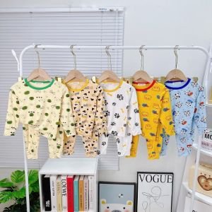 Bộ Quần Áo Trẻ Em Dài Tay Hiệu Minky Mom Vải Thun Lạnh In Toàn Thân Phối Viền Cổ Cho Bé 0-8 tuổi bé mặc ngày máy lạnh mùa thu TD-IN105