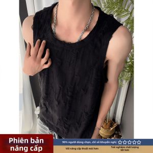 Áo Thun Không Lưng Thời Trang Cao Cấp Màu Đen Nam
