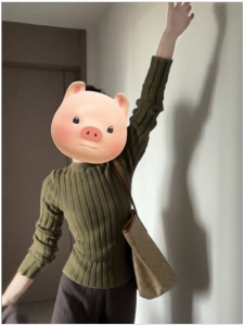 เสื้อสเวตเตอร์คอกลมสีเขียวสำหรับผู้หญิง เสื้อชั้นในทรงสลิมฟิต เสื้อเชิ้ตคอตตอนสไตล์เกาหลี แฟชั่นฤดูใบไม้ร่วงและฤดูหนาว