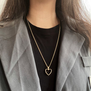 Mặt Dây Chuyền Hình Trái Tim Thời Trang Cho Nữ Dây Chuyền Áo Len Đa Năng Thiết Kế Sáng Tạo Dây Chuyền Hợp Kim Cao Cấp Trang Sức Hợp Kim Thời Trang