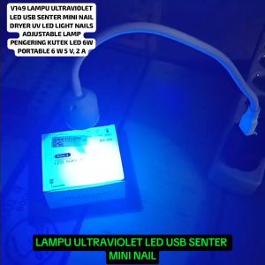 V149 LAMPU ULTRAVIOLET LED USB SENTER MINI NAIL DRYER UV LED LIGHT NAILS ADJUSTABLE LAMP PENGERING K