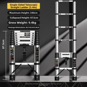 Stainless Steel Extendable Articulated Two-Use Folding A-frame Ladder