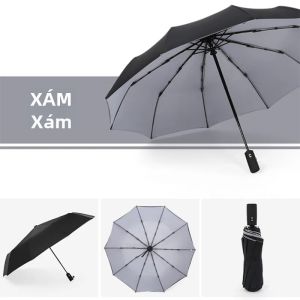 Ô Dù Tự Động Gấp Đôi Lớp 10 Nan Dành Cho Nam Và Nữ Thiết Kế Chống Gió Phong Cách Doanh Nhân Chất Liệu Polyester Pongee Dành Cho Hai Người