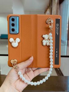 Honor MagicVS2 Phone Case Luxury Bear Design Foldable Screen Womens Model Full Cover Protection Anti-Fall Bracelet Feature