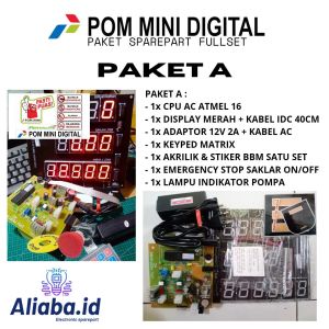paket sparepart pom mini satu nozzel fullset lengkap pompa AC