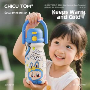 CHICU TOM | Bình nước giữ nhiệt có ống hút cho trẻ em