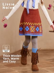 Little Naive | Retro Embroidered Children Short Skirt