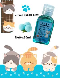 shampo kucing dan anjing melebutkan bulu anti kutu anti rontok anti jamur 30ml