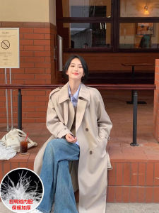 เสื้อแจ็คเก็ตขนเป็ดยาวคลุมเข่าสไตล์อังกฤษสำหรับผู้หญิง ฤดูใบไม้ร่วง/ฤดูหนาว 2025 แฟชั่นย้อนยุคสไตล์เกาหลี เสื้อคลุมกันหนาวแบบลำลอง