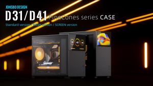 Jonsbo D31 Mesh Screen M-ATX PC Casing Chassis – Black (Integrated 8-Inch LCD Display Panel)