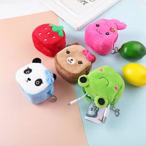 Jualan hebat [ Penghantaran dari China ]2025 Dompet Syiling 3D Plush Kartun Baharu Beg Syiling Comel Beg Kunci untuk Kanak-kanak Perempuan Kanak-kanak Pelajar Yiwu Kecil