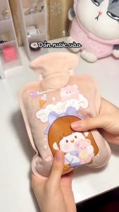 Túi chườm nóng lạnh đa năng họa tiết hoạt hình dễ thương lông mịn giảm đau bụng kinh sưởi ấm giữ nhiệt túi chườm ấm  chườm hạ sốt giảm đau. - Loki care