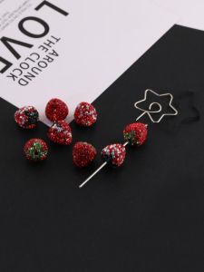 Strawberry Drill Ball Clay Beads DIY Handmade Bracelet Necklace Accessories Western Princess Style Acrylic Fresh out the Oven
