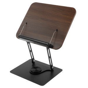 ใหม่ ขาตั้งอ่านหนังสือแบบพับได้ ขาตั้งหนังสือ 360 ° ฐานหมุนผู้ถือตําราอาหาร Bookend สําหรับโน้ตเพลงแท็บเล็ตแล็ปท็อป