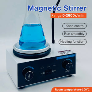 2L 0-2600RPM Heating Magnetic Stirrer Magnetic Heating Mixer Temperature  Speed Control Hot Plate Lab Equipment EU Plug